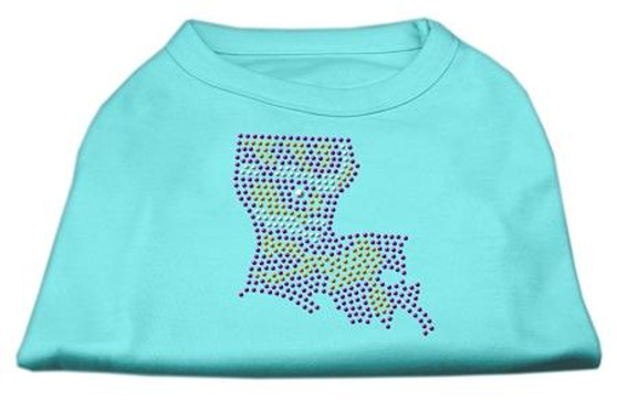 Louisiana Rhinestone Shirts Aqua