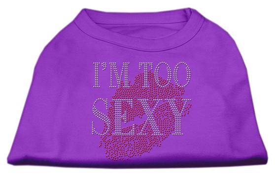 I'm Too Sexy Rhinestone Shirts Purple