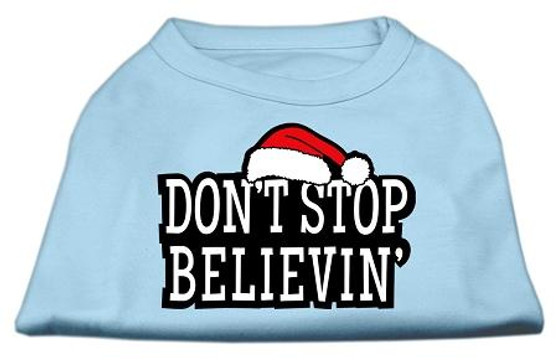 Don't Stop Believin' Screenprint Shirts Baby Blue