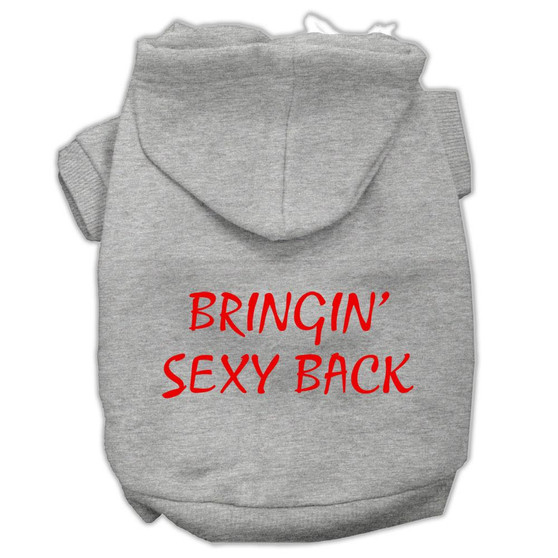 Bringin' Sexy Back Screen Print Pet Hoodies Size