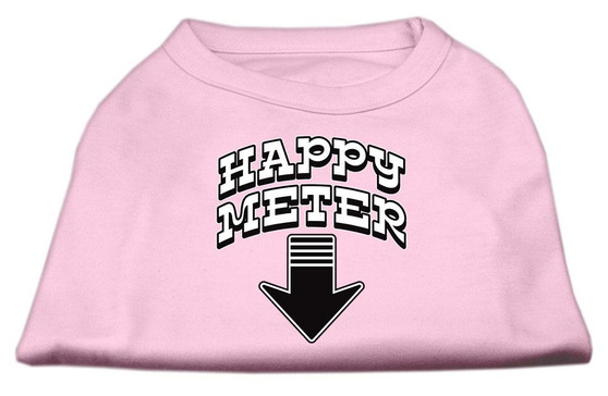 Happy Meter Screen Printed Dog Shirt Light Pink