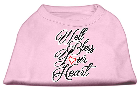 Well Bless Your Heart Screen Print Dog Shirt