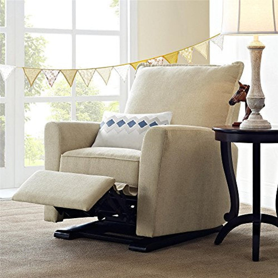 Baby Relax Raleigh Glider Recliner Chair, Living Room Furniture, Beige