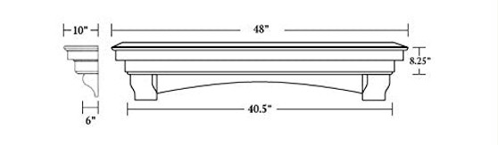 Salem 48" Fireplace Mantel Shelf - Aged Cherry