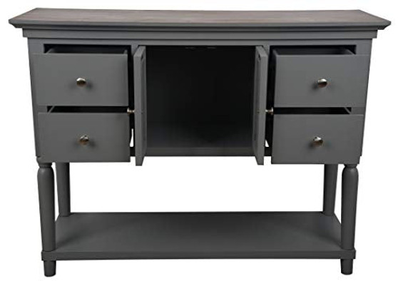 Décor Therapy Taylor Four Drawer Console Table, Gray