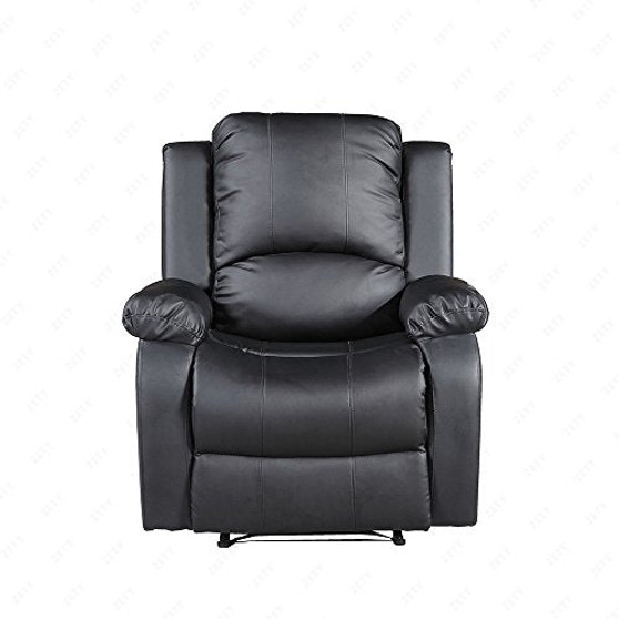 Mecor Bonded Leather Recliner Single Sofa Chair Living Room Furniture,Black