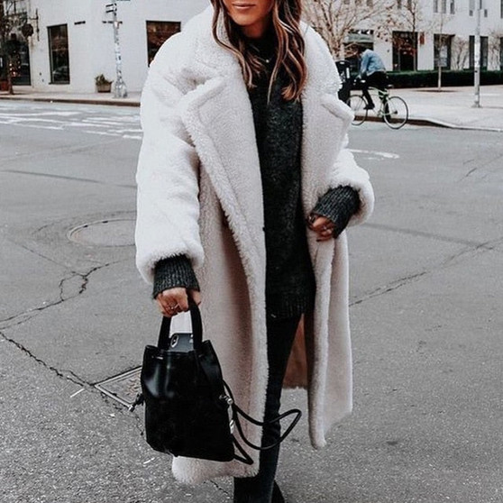 Women Faux Fur Coat Fashion Winter
