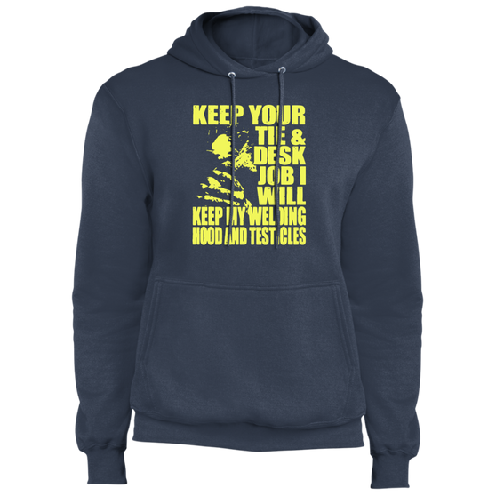 Welder keep my welding hood and testicles hoodie