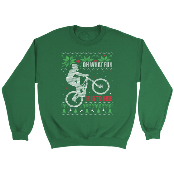 Mountain biking ugly christmas sweater