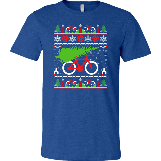 Cycling ugly Christmas T Shirt bike rider road bike