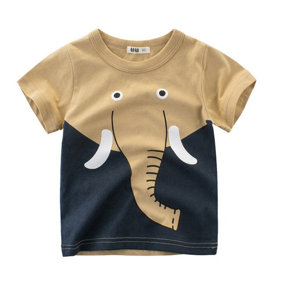 Dinosaur Cartoon Print Kids Boys Girls T-Shirt