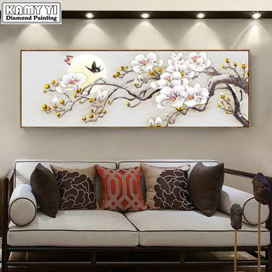 5d Diamond Painting New Arrivals Rich Magnolia Diamond Embroidery Flower Diamond Painting Cross Stitch Kits Diamond Mosaic  XY20