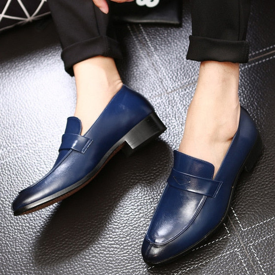 Yomior Bespoke Fashion Men Leather Shoes Handmade Men's Dress Brogue Shoe Classic Loafers Footwear Business Party Office Wedding