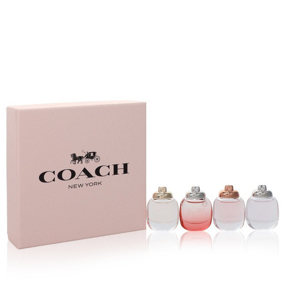 Coach by Coach Gift Set -- Coach .15 oz Mini EDP Spray + Coach .15 oz Mini EDT Spray + Coach Floral .15 oz Mini EDP + Coach Floral Blush .15 oz Mini EDP (Women)