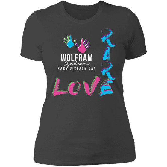 Wolfram Syndrome "Love Rare" Ladies Tee