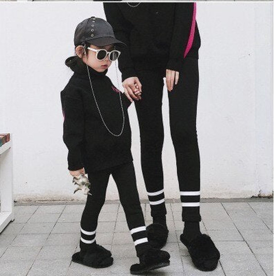 Mother & Kids Pants Thicken Mother And Daughter Leggings Fashion Winter Slim Warm Mommy And Me Clothes Trousers Family Look New