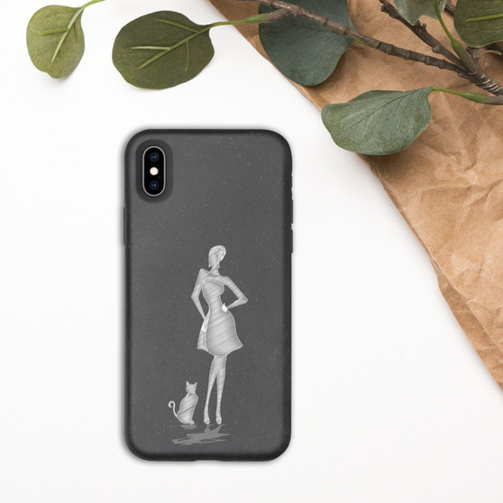 Biodegradable Cat Lady Phone Case