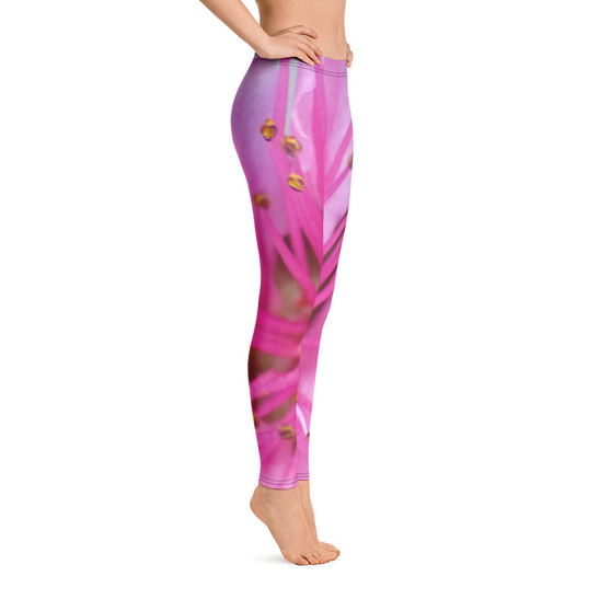 Leggings - Italian Style - Peach Flower. Size: XS-S-M-L-XL