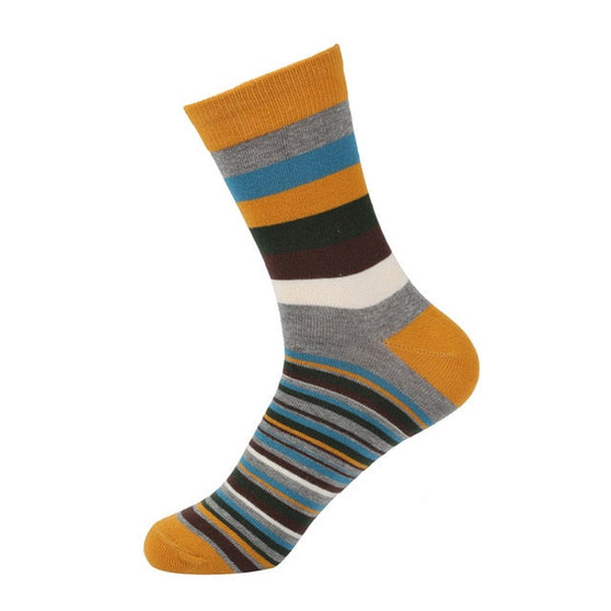 Men's Stripe Pattern Socks - 5 pair