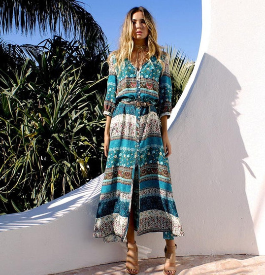 Bohemian Vintage Long Dress