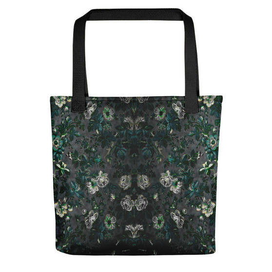 Boho Floral White Rose Vintage Tote bag