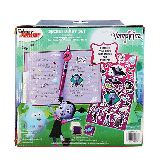 Vampirina Girls' 16" 3D Backpack, Purple With BONUS Secret Diary Set Bundle