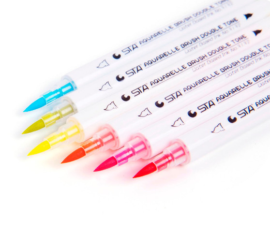 Water Color Gradient Marker Pens - 14PCS 28 Colors  | Artist Supplies