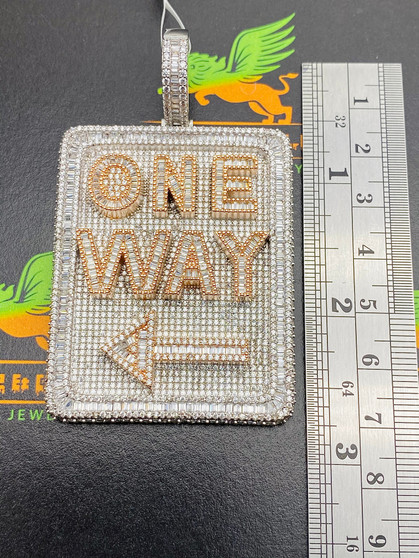 ONE WAY White & Rose Custom pendant