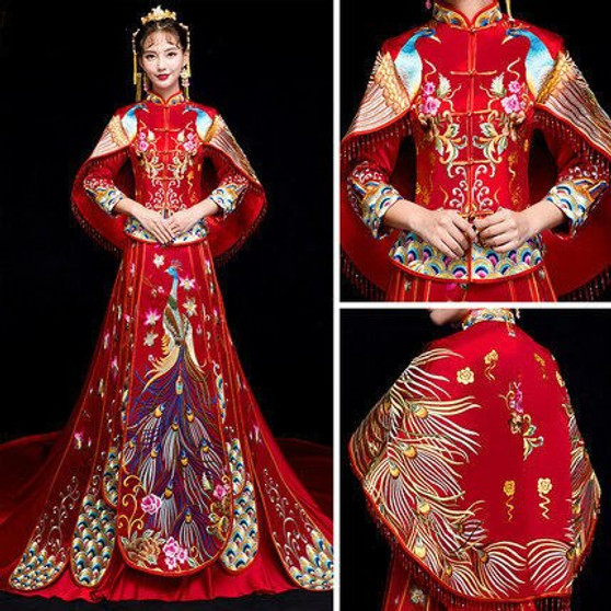 Red Traditional Chinese Wedding Dress