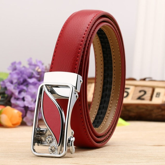 Women's Genuine Leather Automatic Dress Belt