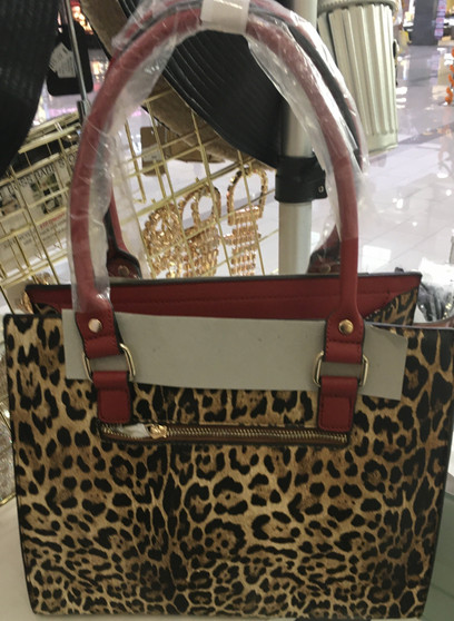 Leopard Print w Wallet Purse Bag