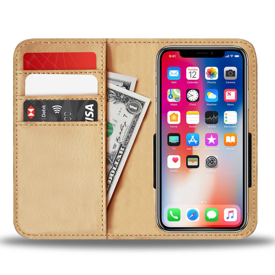 Poodle Phone Case Wallet - Retro