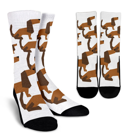 Cartoon Dachshund Socks