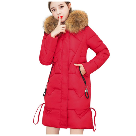 Fall Winter Warm Cotton Hooded Winter Jackets Long Sleeves Coat Winter Jacket Down Parka Women & Girls