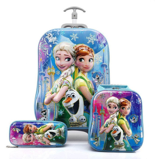 Boy's Car Trolley Case Wheeled Rolling Bag 3D Children Travel Suitcase Trolley School Backpack Kid's Trolley Bags with Wheels