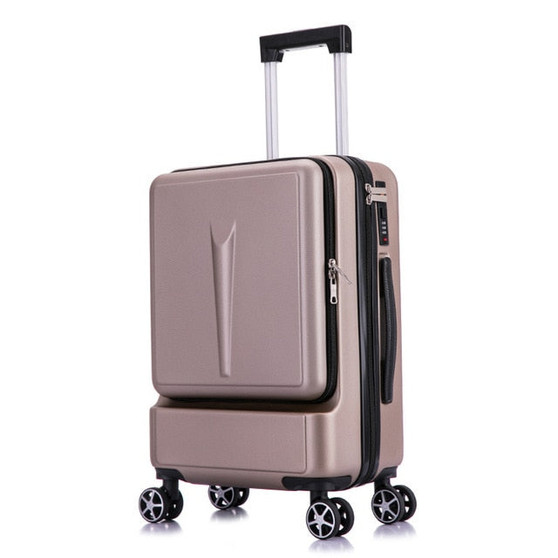 20 24 inch Front Opening Valise Travel Suitcase Bag With Laptop Pocket Koffer Three-digit Password Lock Mala Carry On Luggage