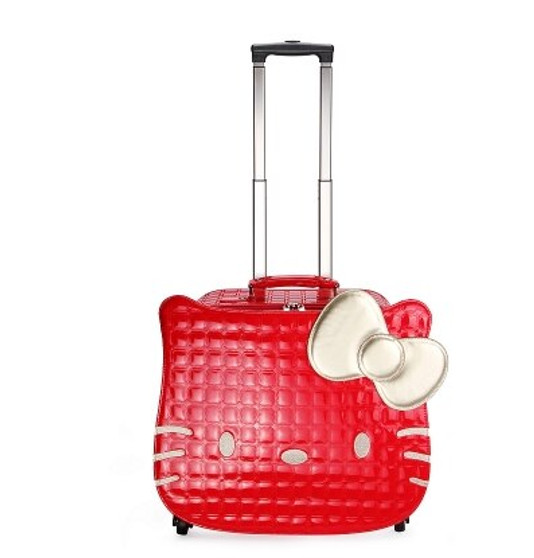 Hellokitty universal wheels trolley luggage travel bag suitcase child luggage,18inch lovely children hello kitty travel bags