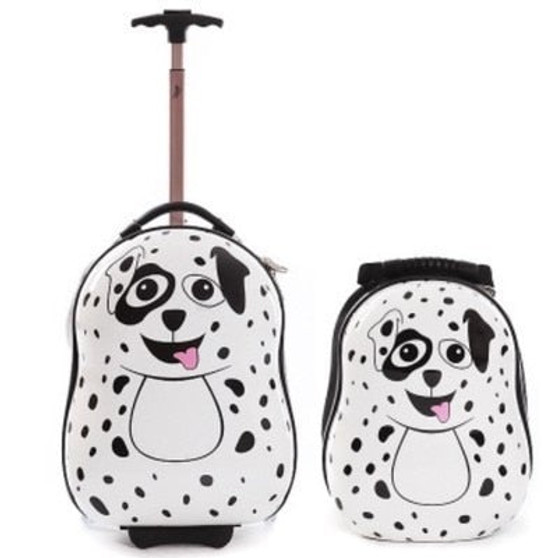 HOT 2PCS/Set child anime School bag boy luggage animal 17 inch cartoon Rolling suitcase kids travel trolley case Boarding box