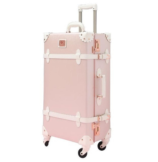 2019 Vintage Suitcase Carry On luggage Hardside Rolling Spinner Retro Style for Travel suitcase