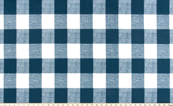 Outdoor Buffalo Check Upholstery Fabric / Indoor Outdoor Plaid Home Decor Fabric / Black Buffalo Check by the Yard