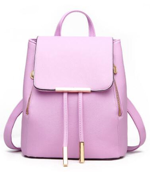 Women Backpack High Quality PU Leather School Bags For Teenagers Girls Leisure Backpacks Candy Color LL18