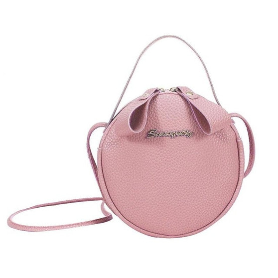 Women Litchi Pattern Round Shoulder Messenger Handbags New Female PU Leather Crossbody Casual Small Satchel Bags Bolso femenino