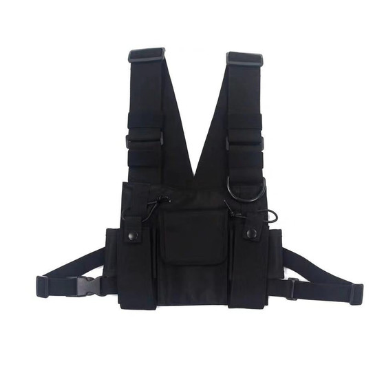 Functional tactical chest bag waist bag vest jacket multi-function backpack