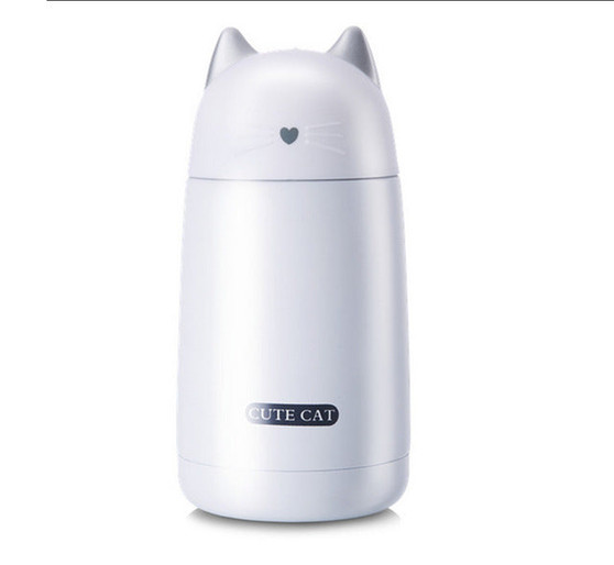 Thermos Mug for Kids - 330ML Cute Cat Stainless Steel Water Bottle