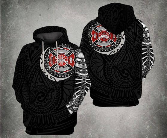 Firefighter Tattoo 3D Hoodie For Men And Women