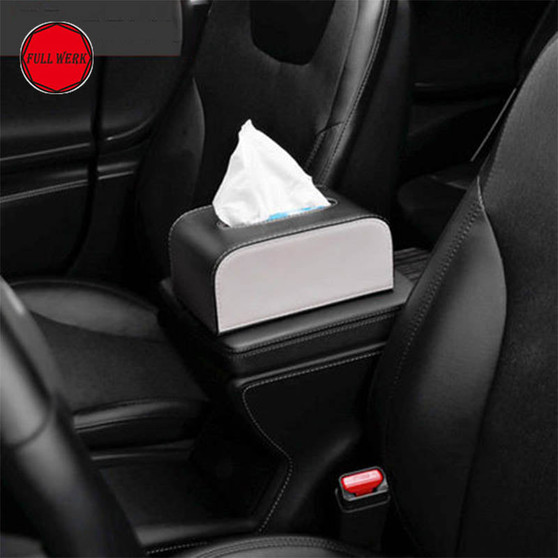 Leather Tissue Box for Tesla Model S & Model X (Shop at Teslament - High-quality products for Tesla owners and fans)