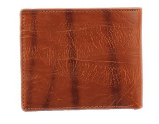 Weed Leaf Wallet - Leather Bifold - Cannabis Marijuana Imprint