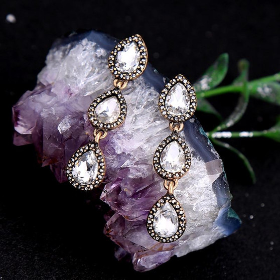 Waterdrop Crystal Dangle Earrings