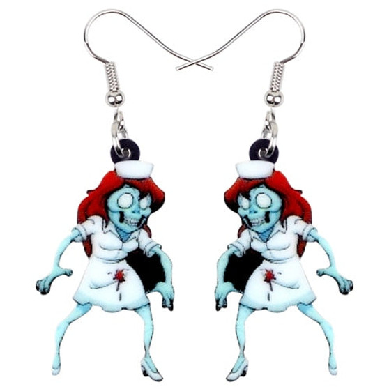 FREE OFFER Nurse Zombie Halloween Earrings