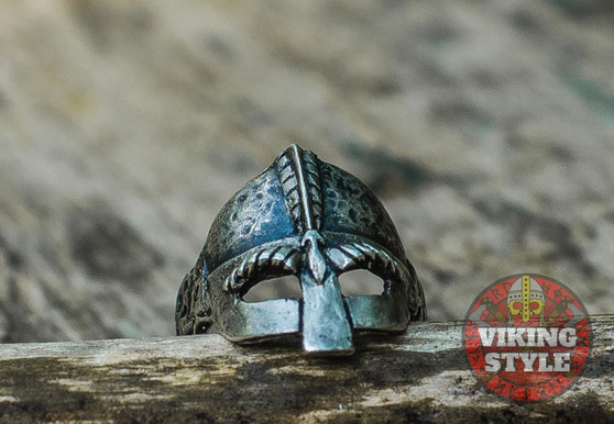 Viking Helmet Ring - 925 Silver